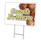 Signmission Conch Fritters Yard Sign & Stake outdoor plastic coroplast window, C-2436 Conch Fritters C-2436 Conch Fritters - alternate 1